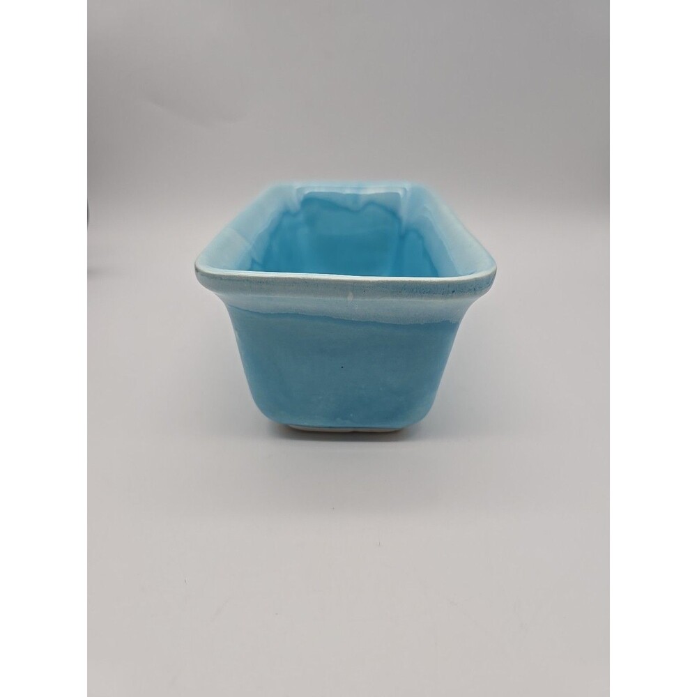 Vintage Judy of California Blue Drip Rectangular Planter - Picture 2 of 11